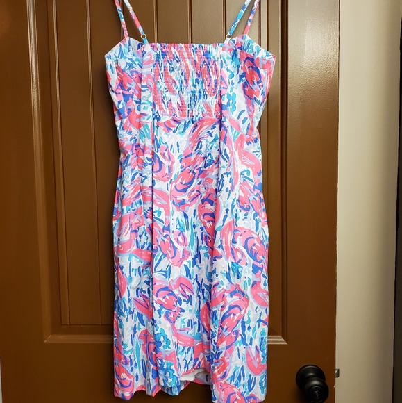 Lilly Pulitzer Easton Dress, Cosmic Coral Cracked Up Dress. Size 8. NWT - Picture 6 of 9